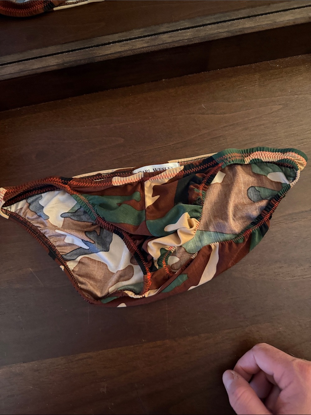 Men's Camouflage Briefs - Green/Brown